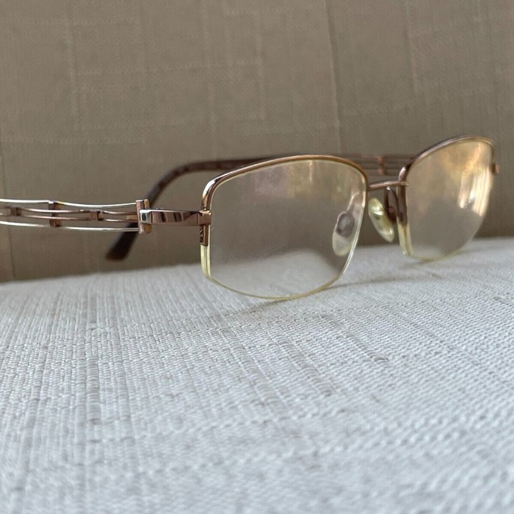 Charmant Women Eyeglasses Line Art Excellence Titan Half Rim Glasses Made Japan